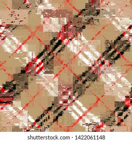 Abstract seamless pattern with imitation of a grunge dirty texture. Vector image.