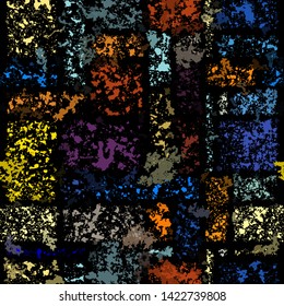 Abstract seamless pattern with imitation of a grunge dirty texture. Vector image.