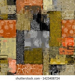 Abstract seamless pattern with imitation of a grunge dirty texture. Vector image.