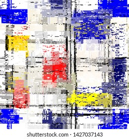 Abstract seamless pattern with imitation of a grunge dirty texture. Vector image.