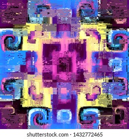 Abstract seamless pattern with imitation of a grunge dirty texture. Vector image.
