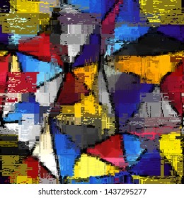 Abstract seamless pattern with imitation of a grunge dirty texture. Vector image.