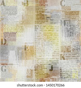 Abstract seamless pattern with imitation of a grunge dirty texture. Vector image.