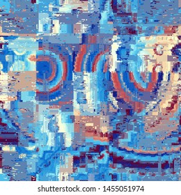 Abstract seamless pattern with imitation of a grunge dirty texture. Vector image.