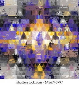 Abstract seamless pattern with imitation of a grunge dirty texture. Vector image.