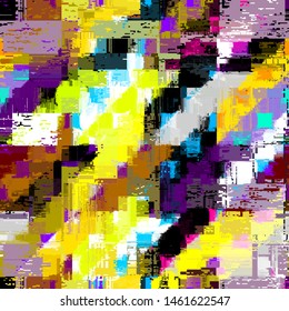 Abstract seamless pattern with imitation of a grunge dirty texture. Vector image.