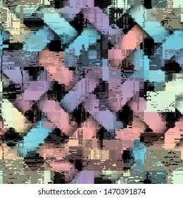 Abstract seamless pattern with imitation of a grunge dirty texture. Vector image.