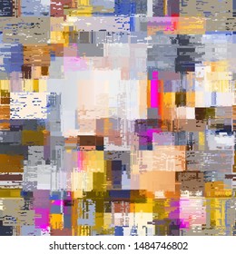 Abstract seamless pattern with imitation of a grunge dirty texture. Vector image.