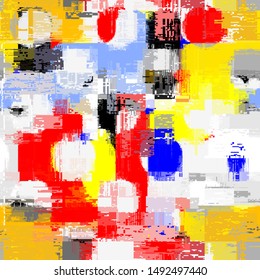 Abstract seamless pattern with imitation of a grunge dirty texture. Vector image.