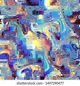 Abstract seamless pattern with imitation of a grunge dirty texture. Vector image.