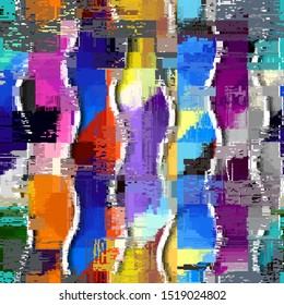 Abstract seamless pattern with imitation of a grunge dirty texture. Vector image.
