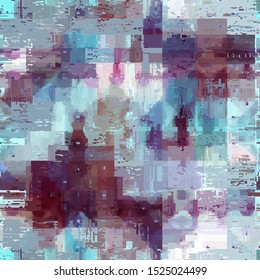 Abstract seamless pattern with imitation of a grunge texture. Vector image.