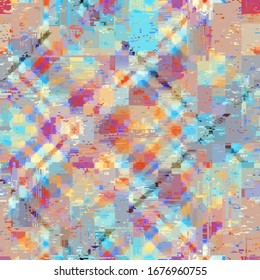 Abstract seamless pattern with imitation of a grunge dirty texture. Vector image.