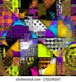 Abstract seamless pattern with imitation of a grunge dirty texture. Vector image.