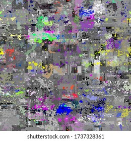 Abstract seamless pattern with imitation of a grunge dirty texture. Vector image.