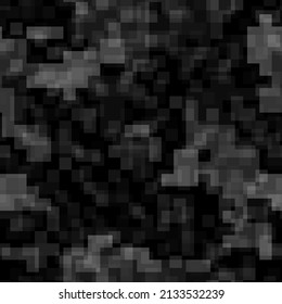 Abstract seamless pattern with imitation of a grunge black dirty texture. Vector urban dark grayscale camouflage illustration print for paintball camo uniform textile print or wallpaper decoration