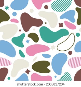 Abstract seamless pattern. Imitation of stone, granite. Vector illustration