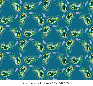 Abstraktes nahtloses Muster mit indianischer Gurke - traditioneller Paisley-Ornament aus Asien