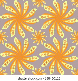 Abstract seamless pattern with Indian cucumber -  traditional  paisley from Asia
