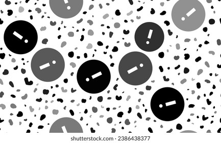 Resumen de un patrón impecable con símbolos de información. Fondo creativo de leopardo. Ilustración del vector sobre fondo blanco