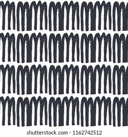 Abstract seamless pattern of ink twisted lines. Figure for textiles. Grunge texture.