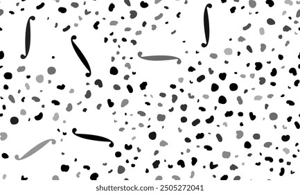 Abstract seamless pattern with integral symbols. Creative leopard backdrop. Vector illustration on white background