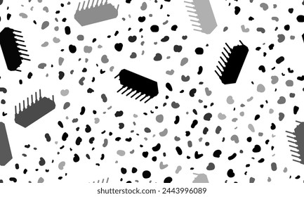 Abstract seamless pattern with integrated circuit symbols. Creative leopard backdrop. Vector illustration on white background