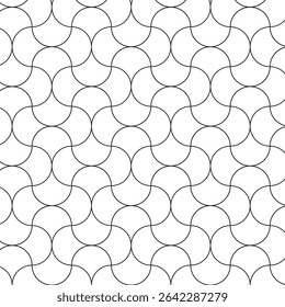 Abstract seamless pattern with interlocking curves