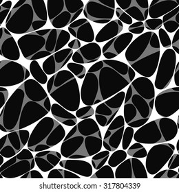Abstract seamless pattern with intersecting flat stones outlines