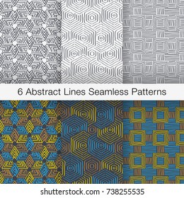 Abstract Seamless Pattern with Intersecting Lines Can Be Used for Printing Fabrics and Textiles
