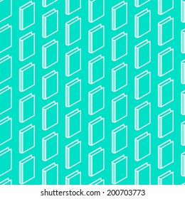 abstract seamless pattern with isometric book signs