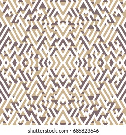 Abstract seamless pattern in isometric style. A picture maze.