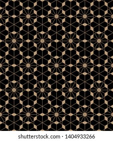 Abstract seamless pattern in japanese kumiko style. Geometric thin line hexagon background. Beautiful for fabric, textile,wrapping paper, laser cutting and engraving.