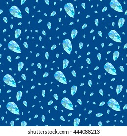 Abstract seamless pattern with jewelry, jewelry background, low poly style, diamonds, perfect texture for cover, card, wall paper and interior design, vector illustration