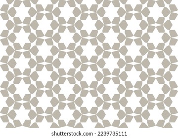 Abstract seamless pattern with Jewish stars and flowers silhouette vector illustration in Arabic style