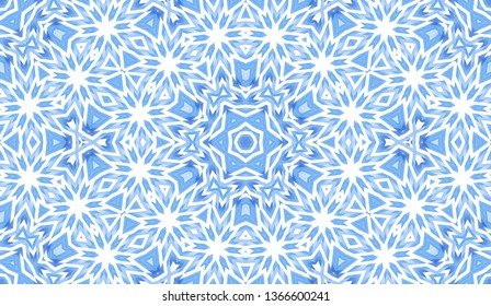 Abstract seamless pattern with kaleidoscope. Bright saturated colors for your design.