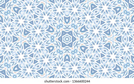 Abstract seamless pattern with kaleidoscope. Bright saturated colors for your design.