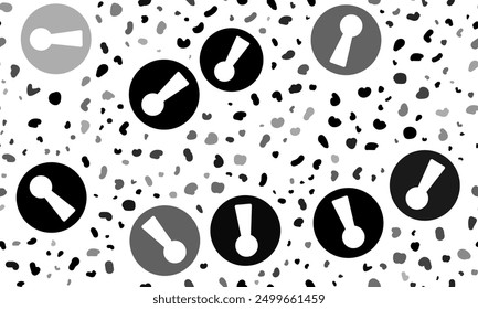 Abstract seamless pattern with keyhole symbols. Creative leopard backdrop. Vector illustration on white background