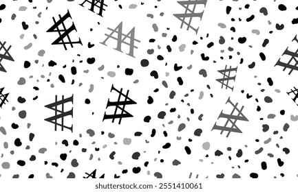 Abstract seamless pattern with Korean won signs. Creative leopard backdrop. Vector illustration on white background