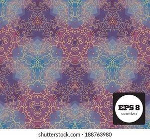 Abstract seamless pattern with laces.