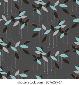 Abstract seamless pattern with leaf, leaf background