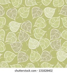 Abstract  seamless pattern with leaf. Nature background.Vector illustration.