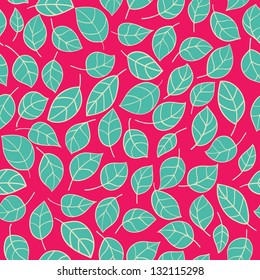 Abstract seamless pattern with leaves