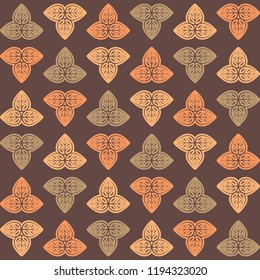 Abstract Seamless Pattern Leaves Background
