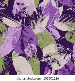 Abstract seamless pattern with leaves  can be used for textile design, wallpaper