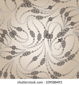 Abstract seamless pattern with leaves can be used for textile design, wallpaper