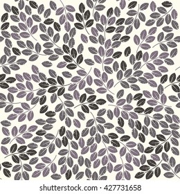 Abstract seamless pattern with leaves can be used for design fabric, backgrounds, wrapping paper.