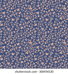 Abstract seamless pattern with leaves. Colorful vector background.
