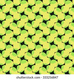 Abstract seamless pattern with leaves. Geometric symmetrical background.