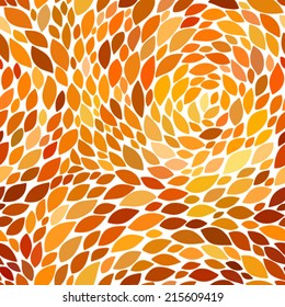 Abstract seamless pattern with leaves. Illustration in autumn colors